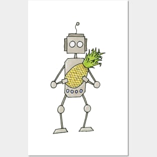 Pineapple Robot Posters and Art